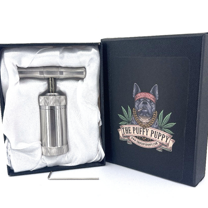 POLLEN T-PRESS GRINDHOUSE STAINLESS STEEL SMALL – Mary Jane's Headquarters