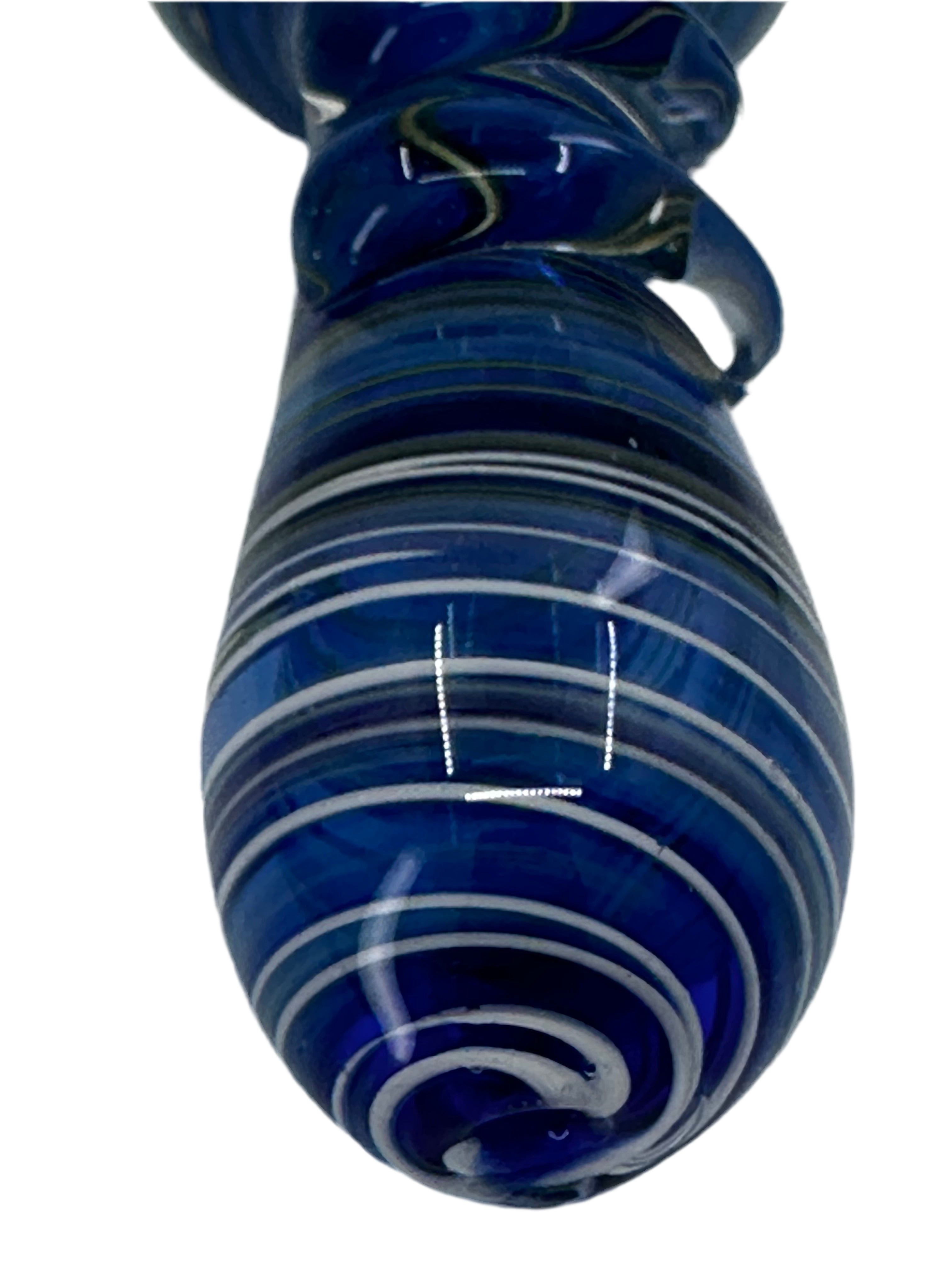 5 Inch Glass Pipe - Blue with Lugs