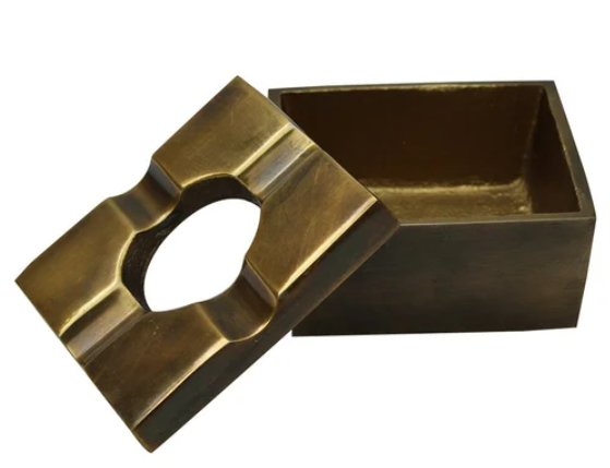 Atlas brass ashtray photo