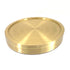 Four solid brass coasters for drinks.
