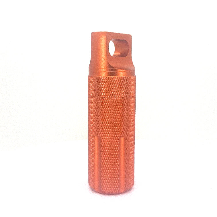 Premium orange smell proof and waterproof stash jar.