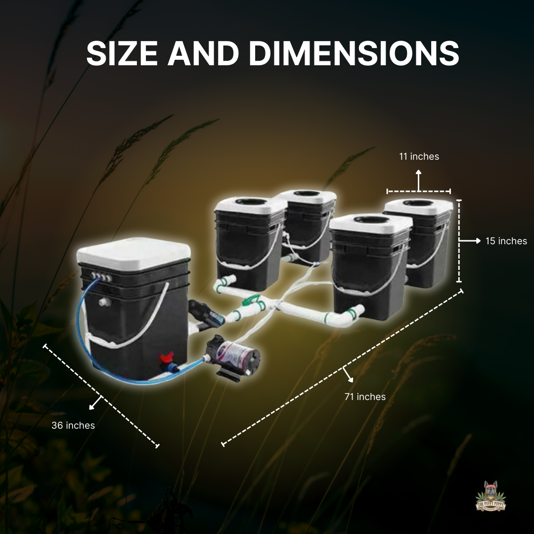 AEROPONIC rDWC Systems size and dimensions