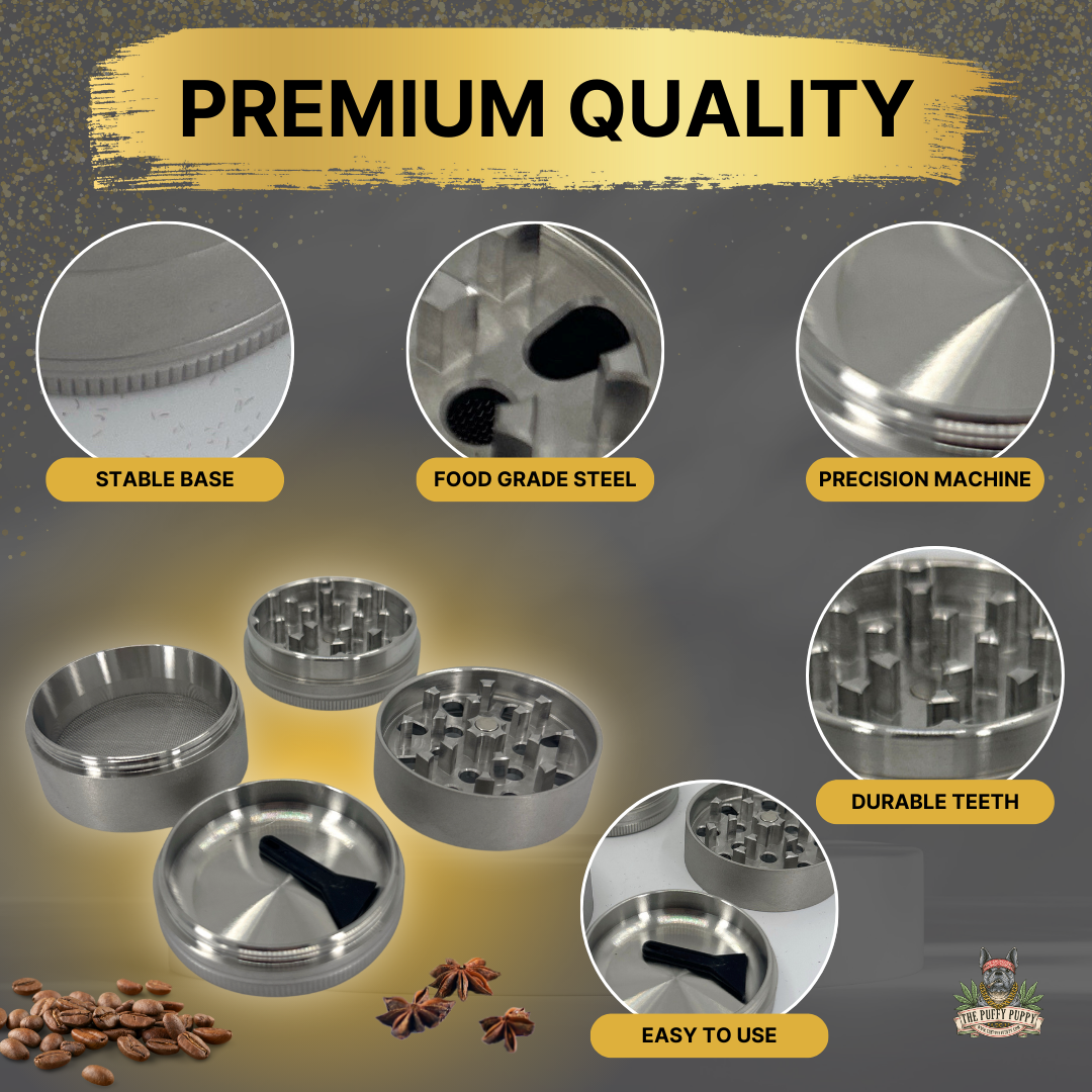 Premium steel grinder features