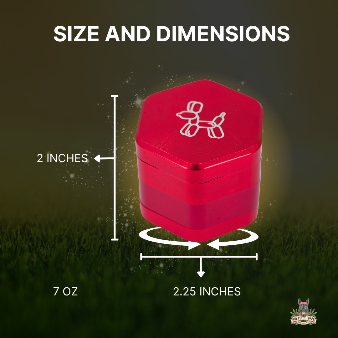 The MagHex Grinder size and dimensions