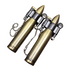 Two brass bullet shaped kerosene steampunk lighters